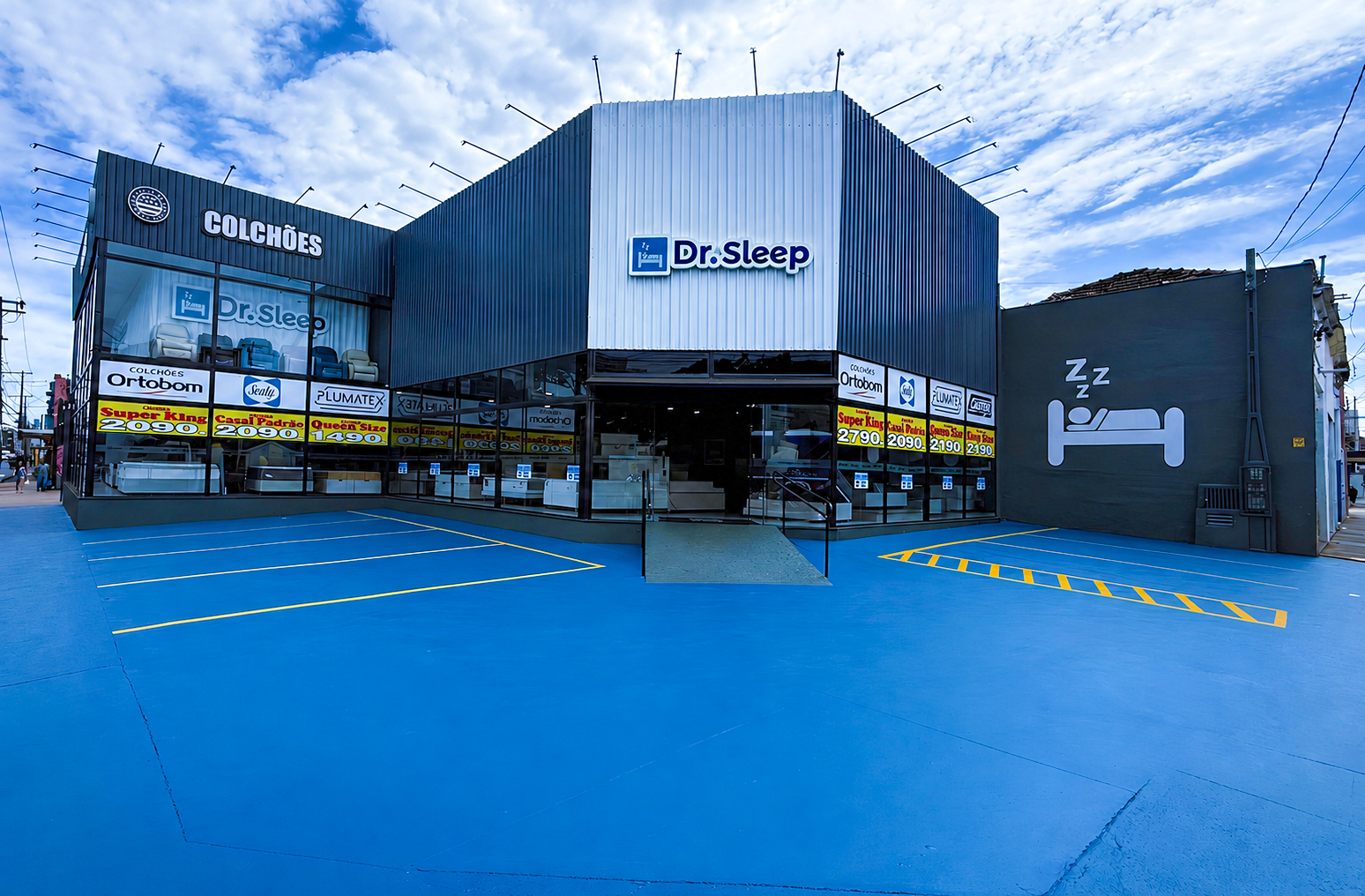 Fachada da loja Dr. Sleep em Ribeirão Preto